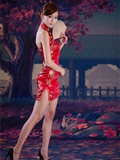 Beautiful Winnie snow red cheongsam sexy charming(19)